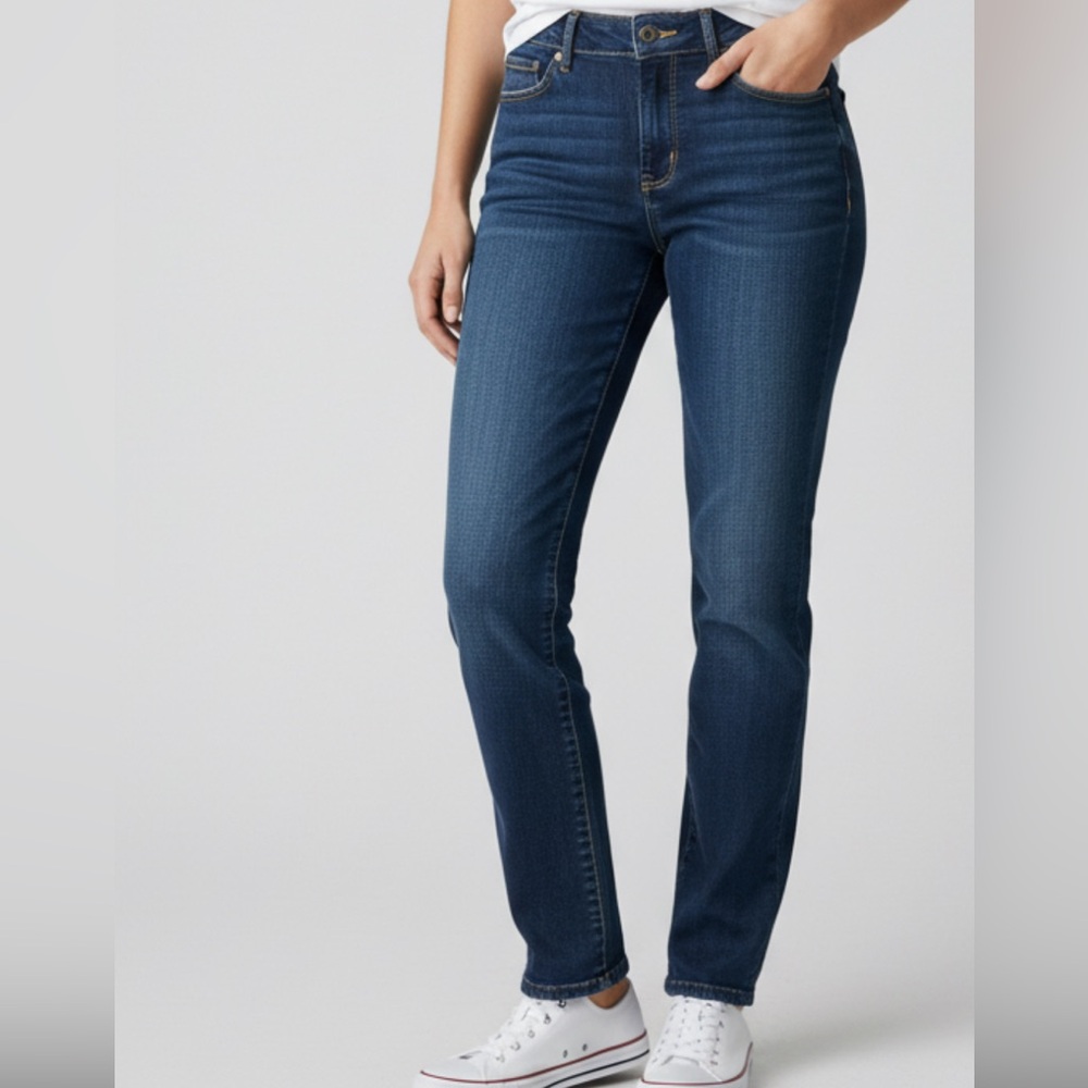 Eddie Bauer Truly Straight Fit Denim Jeans Leg Straight